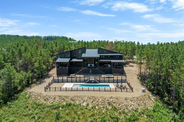 Large luxury cabin in broken bow with private heated pool.