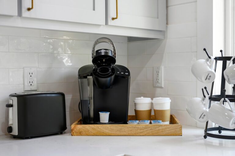 Splish Splash coffee station for family vacation ideas, cozy mornings before river activities, and relaxing ways to experience nature.