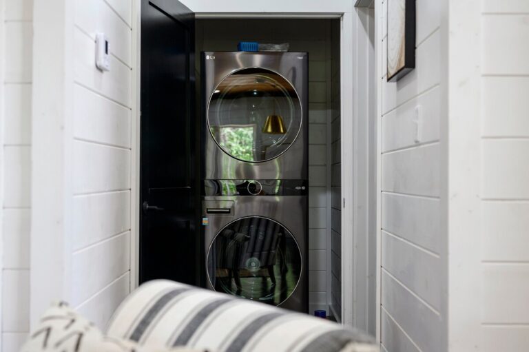 Experience Nature in comfort with a stacked washer and dryer for family vacation ideas